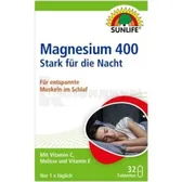 Sunlife Magnesium 400 Stark fur die Nacht таблетки для здорового сна  №32