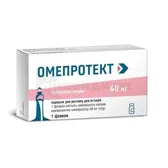 Омепротект порошок для раствора для инъекций 40 мг флакон в комплекте с растворителем  №1