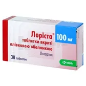 Лориста® таблетки, покрытые пленочной оболочкой 100 мг блистер  №30