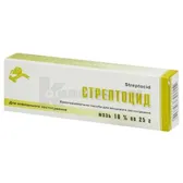 Стрептоцид мазь 10 % туба 25 г в пачке  №1