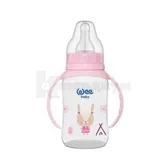 Бутылочка для кормления "Wee Baby" с ручками 150 мл обучающая, соска №2  №1