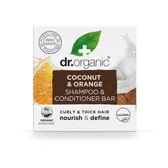Шампунь-бальзам-кондиционер для волос твердый "DR. Organic" с экстрактом апельсина и масло кокоса 75 г  №1