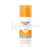 Оил Контрол солнцезащитный гель-крем для лица с тонирующим эффектом SPF 50+ тм "Eucerin" оттенок светлый 50 мл для комбинированной и проблемной кожи  №1