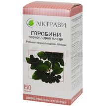 Горобини чорноплідної плоди плоди, 150 г, пачка, з внутрішн. пакетом, з внутр. пакетом, № 1; ЗАТ "Ліктрави"