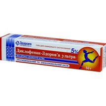 Диклофенак-Здоров'я ультра гель, 50 мг/г, туба, 50 г, № 1; Корпорація Здоров'я