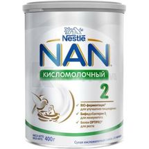 СУМІШ СУХА КИСЛОМОЛОЧНА "NAN КИСЛОМОЛОЧНИЙ 2" банка металева, 400 г, від 6 місяців, з 6 міс., № 1; Нестле Україна