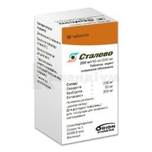 Сталево таблетки, вкриті плівковою оболонкою, банка, 200 мг/50 мг/ 200 мг, 200 мг/50 мг/ 200 мг, № 30; Оріон Корпорейшн