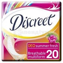 ПРОКЛАДКИ ГІГІЄНІЧНІ ЩОДЕННІ DISCREET DEO summer fresh, № 20; Проктер енд Гембл Україна