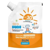 ЕМУЛЬСІЯ ДЛЯ ЗАСМАГИ ГІПОАЛЕРГЕННА ДЛЯ ДІТЕЙ серії "SUN ENERGY" spf-30+, дой-пак, 200 мл; Ельфа ФФ