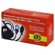 ВИМІРЮВАЧ АРТЕРІАЛЬНОГО ТИСКУ МЕХАНІЧНИЙ ВК 2001-3001 зі стетоскопом, манжета стандартна, манжета стандартна, № 1; Wenzhou Bokang Instruments