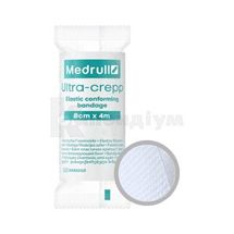 БИНТ МЕДИЧНИЙ ЕЛАСТИЧНО ФІКСУЮЧИЙ MEDRULL ULTRA-CREPP 4 м х 8 см, № 1; Forans Eesti