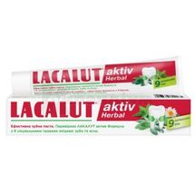 ЛАКАЛУТ АКТИВ ГЕРБАЛ (LACALUT AKTIV HERBAL) ЗУБНА ПАСТА зубна паста, 75 мл; Натурварен 