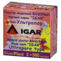 ПЛАСТИР МЕДИЧНИЙ RiverPlast торгової марки "IGAR" тип УЛЬТРАПОР (на нетканій основі) 2 см х 500 см, № 1; Ігар