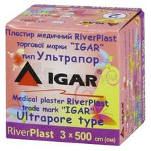 ПЛАСТИР МЕДИЧНИЙ RiverPlast торгової марки "IGAR" тип УЛЬТРАПОР (на нетканій основі) 3 см х 500 см, № 1; Ігар