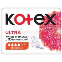 Прокладки жіночі гігієнічні Kotex Ultra Normal сеточка, сеточка, № 10; Кімберлі-Кларк Україна