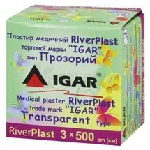 ПЛАСТИР МЕДИЧНИЙ RiverPlast торговой марки "IGAR" тип ПРОЗОРИЙ (на поліетиленовій основі) 3 см х 500 см, № 1; Ігар