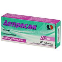 Депресан таблетки, вкриті плівковою оболонкою, 20 мг, блістер, № 30; Здоров'я народу