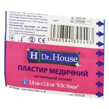 ПЛАСТИР МЕДИЧНИЙ БАКТЕРИЦИДНИЙ "H Dr. House" 3,8 см х 3,8 см, на нетканній основі, на неткан. основі, № 1; undefined