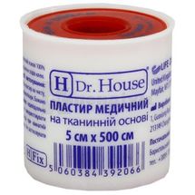 ПЛАСТИР МЕДИЧНИЙ "H Dr. House" 5 см х 500 см, пластикова котушка, на тканинній основі, на тканинній основі, № 1; undefined