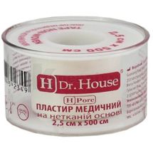 ПЛАСТИР МЕДИЧНИЙ "H Dr. House" 2,5 см х 500 см, пластикова котушка, на нетканній основі, на неткан. основі, № 1; undefined