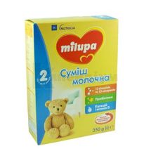 СУМІШ МОЛОЧНА СУХА MILUPA 2 ДЛЯ ДІТЕЙ ВІД 6 ДО 12 МІСЯЦІВ 350 г, № 1; Нутриція Україна