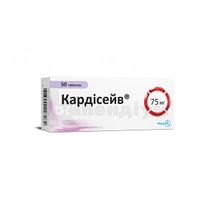 Кардісейв® таблетки, вкриті плівковою оболонкою, 75 мг, блістер у пачці, № 50; Фармак