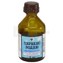 Перекис водню розчин для зовнішнього застосування, 3 %, флакон, 40 мл, № 1; ООО "ДКП "Фармацевтическая фабрика"