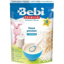 КАША СУХА МОЛОЧНА ШВИДКОРОЗЧИННА ДЛЯ ДИТЯЧОГО ХАРЧУВАННЯ "РИСОВА" ТМ "BEBI PREMIUM" 200 г, № 1; Droga Kolinska