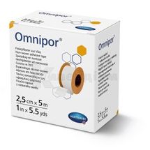 Пластир фіксуючий з нетканого матеріалу Omnipor® 2,5 см х 5 м, № 1; undefined