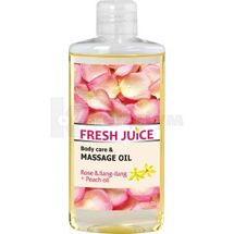 МАСЛО ДЛЯ ДОГЛЯДУ І МАСАЖУ "FRESH JUICE" 150 мл, rose&ilang-ilang+peach oil, rose&ilang-ilang+peach oil; Ельфа ФФ