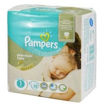 ПІДГУЗНИКИ ДИТЯЧІ PAMPERS PREMIUM CARE newborn (3 кг), № 22; undefined