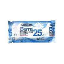 ВАТА МЕДИЧНА ГІГРОСКОПІЧНА ГІГІЄНІЧНА стерильна, рулон, 25 г, № 1; Укрвата