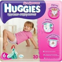 ПІДГУЗКИ-ТРУСИКИ ДИТЯЧІ ГІГІЄНІЧНІ HUGGIES LITTLE WALKERS 6, для дівчаток, для дівчаток, № 30; Yuhan-Kimberly