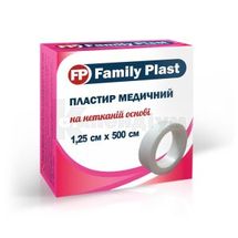 FAMILY PLAST ПЛАСТИР МЕДИЧНИЙ НА НЕТКАНІЙ ОСНОВІ 1,25 см х 500 см, № 1; Аргопласт