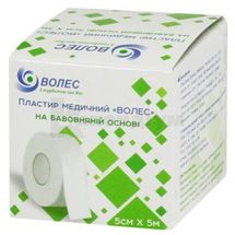 ПЛАСТИР МЕДИЧНИЙ "ВОЛЕС" 5 см х 5 м, на бавовняній основі, на бавовняній основі, № 1; undefined