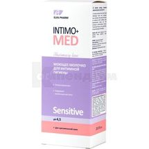 МОЛОЧКО МИЮЧЕ ДЛЯ ІНТИМНОЇ ГІГІЄНИ tm "ELFA PHARM" SENSITIVE рН 4,5 серії "INTIMO-MED" 200 мл; Elfa Pharm