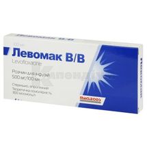 Левомак В/В розчин для інфузій, 500 мг/100 мл, контейнер з полівінілхлориду, 100 мл, № 1; Маклеодс Фармасьютикалс