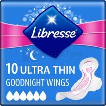 ПРОКЛАДКИ ЖІНОЧІ ГІГІЄНІЧНІ LIBRESSE ULTRA GOODNIGHT soft, № 10; ЕсСіЕй Хайджин Продактс