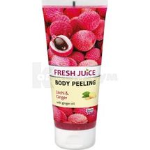 ПІЛІНГ ДЛЯ ТІЛА LITCHI & GINGER серії "FRESH JUICE" 200 мл; Ельфа