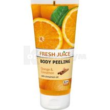 ПІЛІНГ ДЛЯ ТІЛА ORANGE & CINNAMON серії "FRESH JUICE" 200 мл; Ельфа