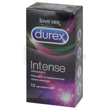 ПРЕЗЕРВАТИВИ ЛАТЕКСНІ З СИЛІКОНОВОЮ ЗМАЗКОЮ DUREX® INTENSE ORGASMIC (РЕЛЬЄФНІ ЗІ СТИМУЛЮЮЧИМ ГЕЛЕМ-ЗМАЗКОЮ) № 12; Reckitt Benckiser Healthcare (UK) Limited