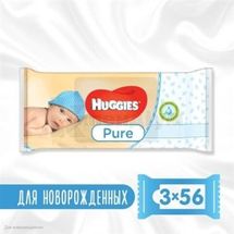 СЕРВЕТКИ ДИТЯЧІ ВОЛОГІ HUGGIES PURE № 168; Кімберлі-Кларк Україна