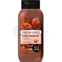 ГЕЛЬ ДЛЯ ДУШУ "FRESH JUICE" крем-гель, 400 мл, chocolate & strawberry, chocolate & strawberry; Ельфа ФФ