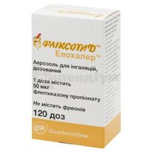 Фліксотид Евохалер аерозоль для інгаляцій дозований, 50 мкг/доза, балон, 120 доз, № 1; ГлаксоСмітКляйн