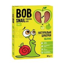 ЦУКЕРКИ НАТУРАЛЬНІ BOB SNAIL (РАВЛИК БОБ) 60 г, яблучні, яблучні, № 1; Еко Снек