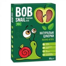 ЦУКЕРКИ НАТУРАЛЬНІ BOB SNAIL (РАВЛИК БОБ) 60 г, яблучно-м'ятні, яблучно-м'ятні, № 1; Еко Снек