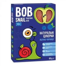 ЦУКЕРКИ НАТУРАЛЬНІ BOB SNAIL (РАВЛИК БОБ) 60 г, яблучно-чорничні, яблучно-чорничні, № 1; Еко Снек