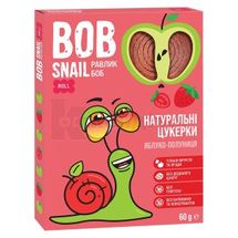 ЦУКЕРКИ НАТУРАЛЬНІ BOB SNAIL (РАВЛИК БОБ) 60 г, яблучні-полуничні, яблучні-полуничні, № 1; Еко Снек