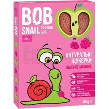 ЦУКЕРКИ НАТУРАЛЬНІ BOB SNAIL (РАВЛИК БОБ) 60 г, яблучно-малинові, яблучно-малинові, № 1; Еко Снек