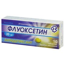 Флуоксетин таблетки, вкриті оболонкою, 20 мг, № 10; Корпорація Здоров'я